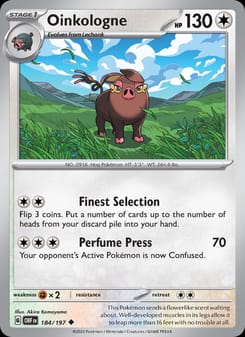 Oinkologne 184/197 Uncommon – Obsidian Flames Pokémon card
