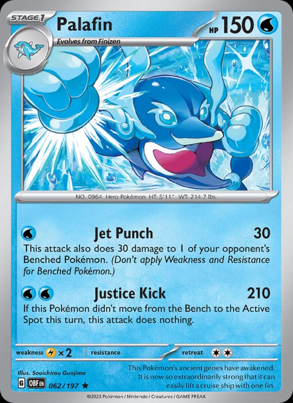 Palafin 062/197 Obsidian Flames Pokémon card