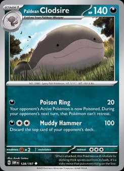 Paldean Clodsire 128/197 Uncommon – Obsidian Flames Pokémon card
