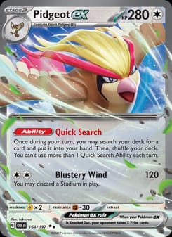 Pidgeot ex 164/197 Double Rare – Obsidian Flames Pokémon card
