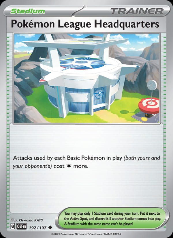 Pokémon League Headquarters 192/197 Obsidian Flames Pokémon card