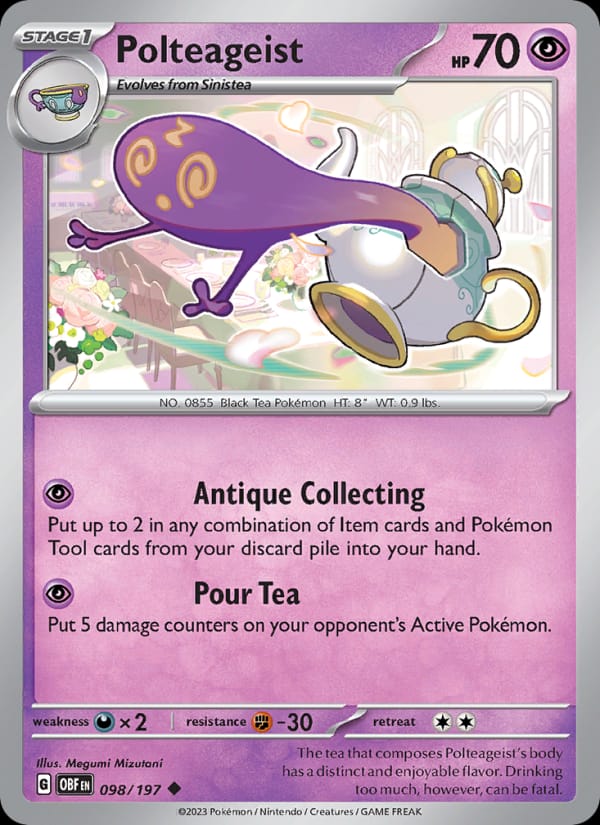 Polteageist 098/197 Obsidian Flames Pokémon card