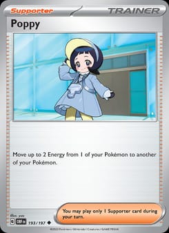 Poppy 193/197 Uncommon – Obsidian Flames Pokémon card