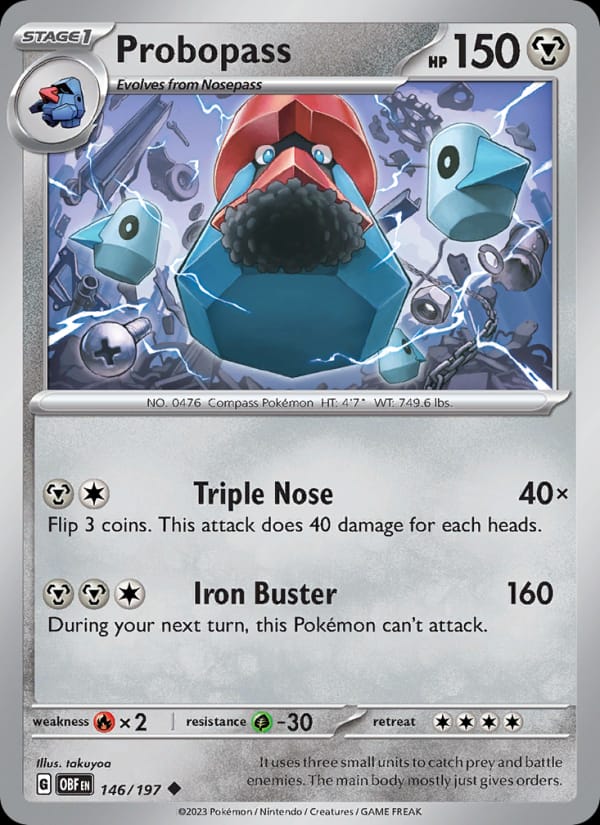 Probopass 146/197 Obsidian Flames Pokémon card