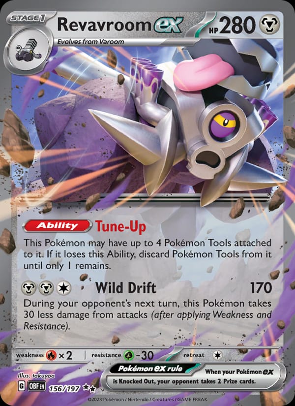 Revavroom ex 156/197 Obsidian Flames Pokémon card