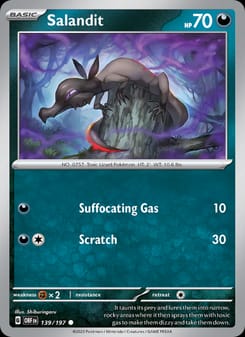 Salandit 139/197 Common – Obsidian Flames Pokémon card
