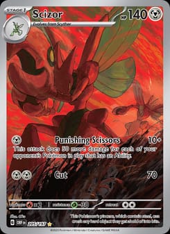 Scizor 205/197 Illustration Rare – Obsidian Flames Pokémon card