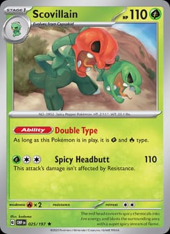 Scovillain 025/197 Rare – Obsidian Flames Pokémon card