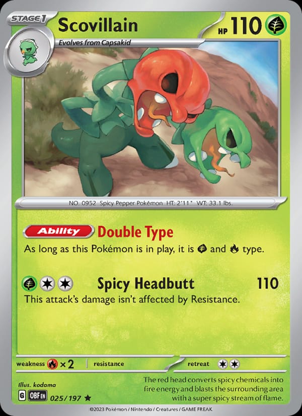 Scovillain 025/197 Obsidian Flames Pokémon card