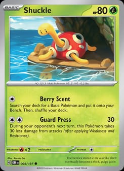 Shuckle 005/197 Common – Obsidian Flames Pokémon card