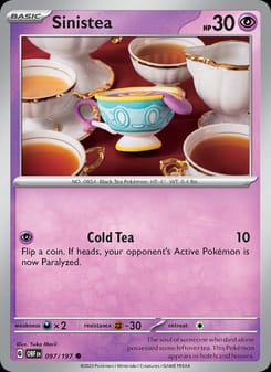 Sinistea 097/197 Common – Obsidian Flames Pokémon card