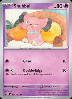 Snubbull 087/197 Common – Obsidian Flames Pokémon card