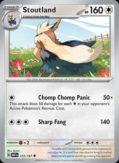 Stoutland 172/197 Uncommon – Obsidian Flames Pokémon card