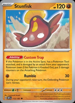 Stunfisk 112/197 Uncommon – Obsidian Flames Pokémon card