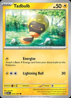 Tadbulb 074/197 Common – Obsidian Flames Pokémon card