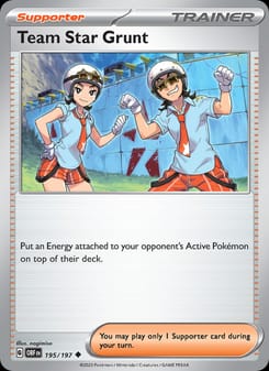 Team Star Grunt 195/197 Uncommon – Obsidian Flames Pokémon card