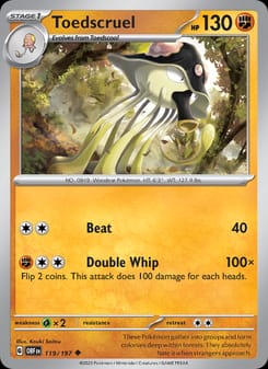 Toedscruel 119/197 Uncommon – Obsidian Flames Pokémon card
