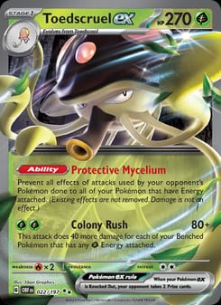 Toedscruel ex 022/197 Double Rare – Obsidian Flames Pokémon card