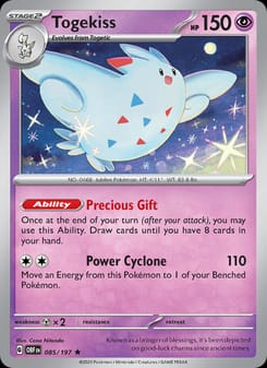 Togekiss 085/197 Rare – Obsidian Flames Pokémon card