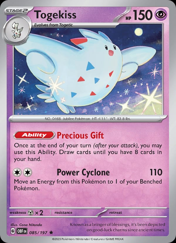 Togekiss 085/197 Obsidian Flames Pokémon card