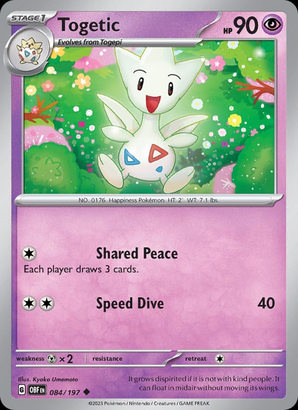 Togetic 084/197 Obsidian Flames Pokémon card