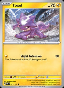 Toxel 071/197 Common – Obsidian Flames Pokémon card