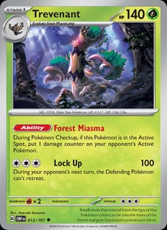 Trevenant 012/197 Uncommon – Obsidian Flames Pokémon card
