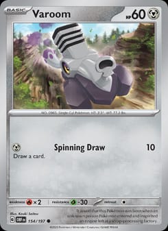 Varoom 154/197 Common – Obsidian Flames Pokémon card