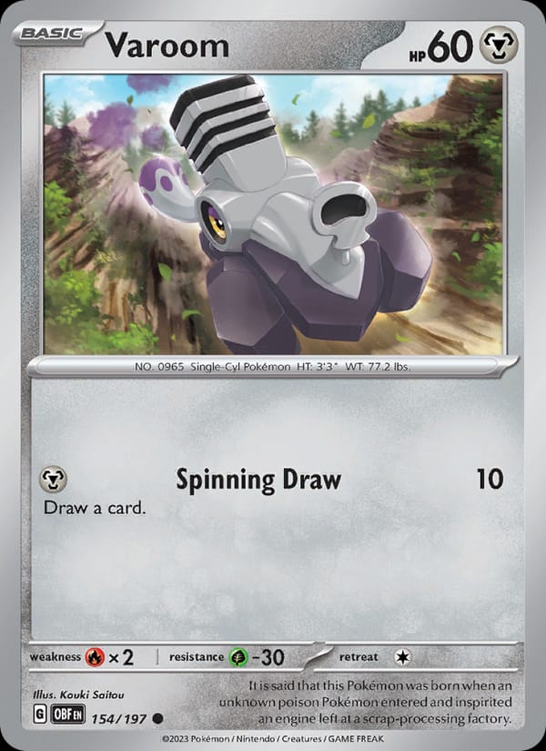 Varoom 154/197 Obsidian Flames Pokémon card