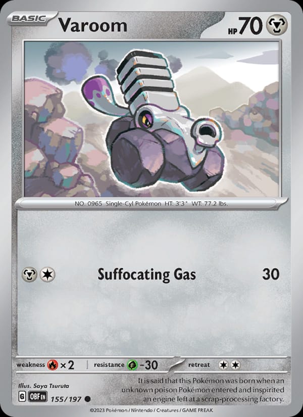Varoom 155/197 Obsidian Flames Pokémon card