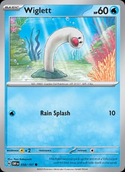 Wiglett 058/197 Common – Obsidian Flames Pokémon card