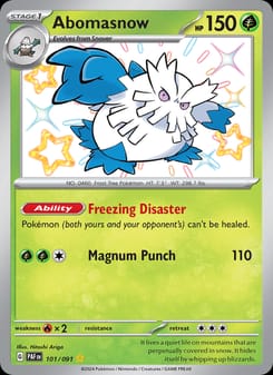 Abomasnow 101/091 Shiny Rare – Paldean Fates Pokémon card
