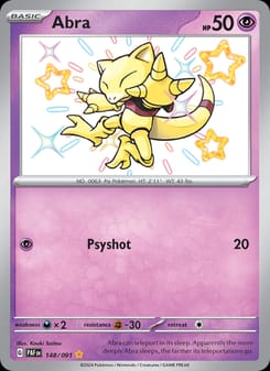 Abra 148/091 Shiny Rare – Paldean Fates Pokémon card