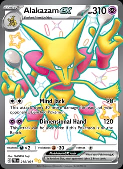 Alakazam ex 215/091 Shiny Ultra Rare – Paldean Fates Pokémon card