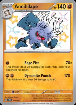Annihilape 171/091 Shiny Rare – Paldean Fates Pokémon card