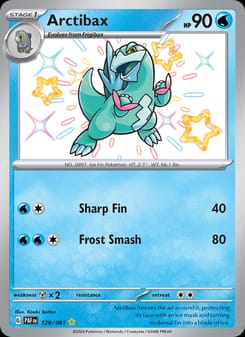 Arctibax 129/091 Shiny Rare – Paldean Fates Pokémon card