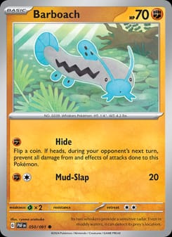 Barboach 050/091 Common – Paldean Fates Pokémon card
