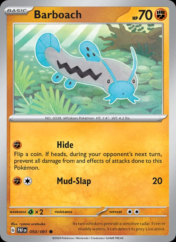 Barboach 050/091 Paldean Fates Pokémon card
