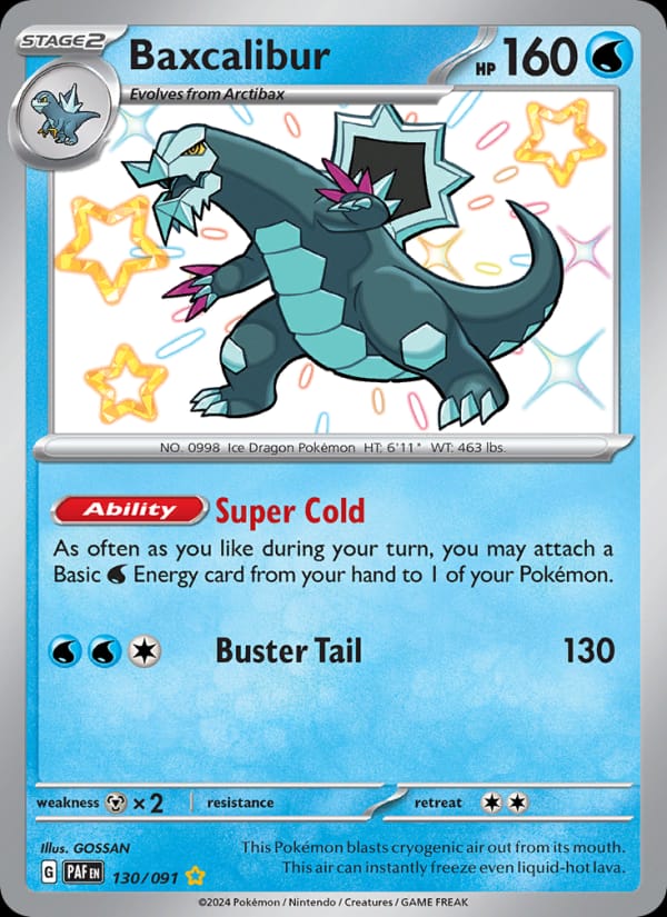 Baxcalibur 130/091 Paldean Fates Pokémon card