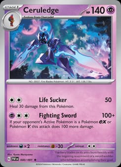 Ceruledge 040/091 Rare – Paldean Fates Pokémon card
