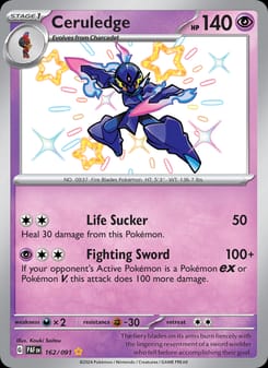 Ceruledge 162/091 Shiny Rare – Paldean Fates Pokémon card