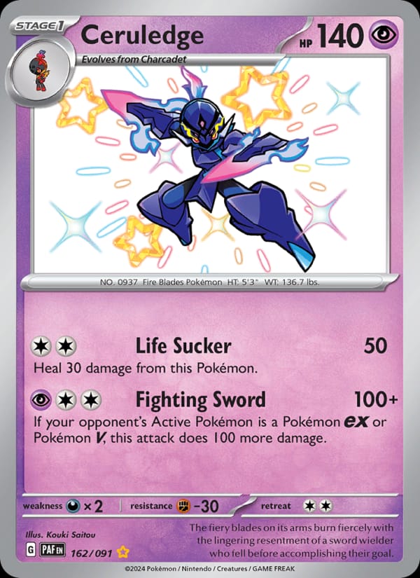 Ceruledge 162/091 Paldean Fates Pokémon card
