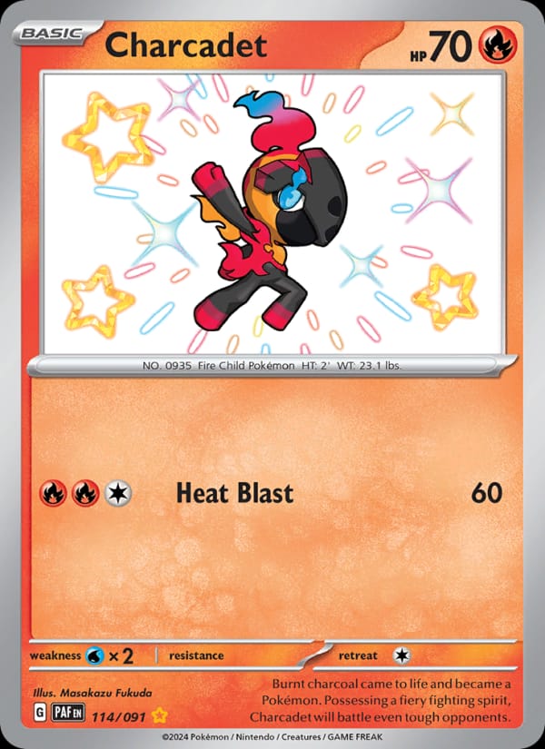Charcadet 114/091 Paldean Fates Pokémon card