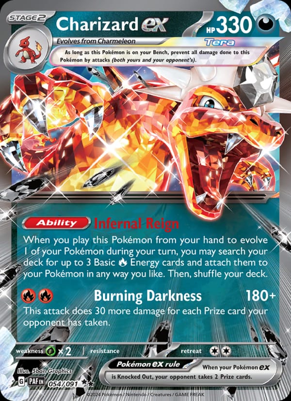 Charizard ex 054/091 Paldean Fates Pokémon card