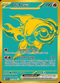 Chi-Yu ex 241/091 Hyper Rare – Paldean Fates Pokémon card