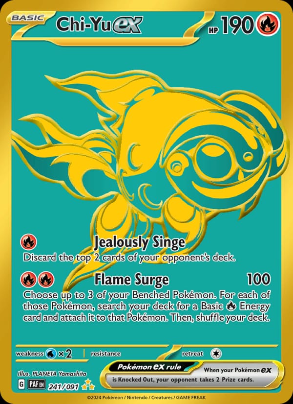 Chi-Yu ex 241/091 Paldean Fates Pokémon card