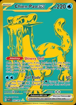 Chien-Pao ex 242/091 Hyper Rare – Paldean Fates Pokémon card