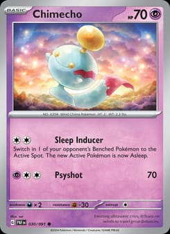 Chimecho 030/091 Common – Paldean Fates Pokémon card