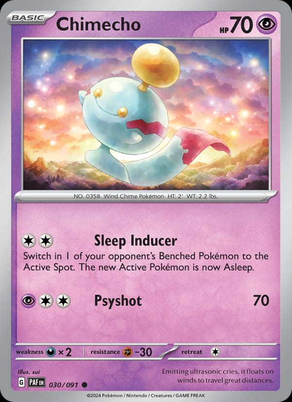 Chimecho 030/091 Paldean Fates Pokémon card