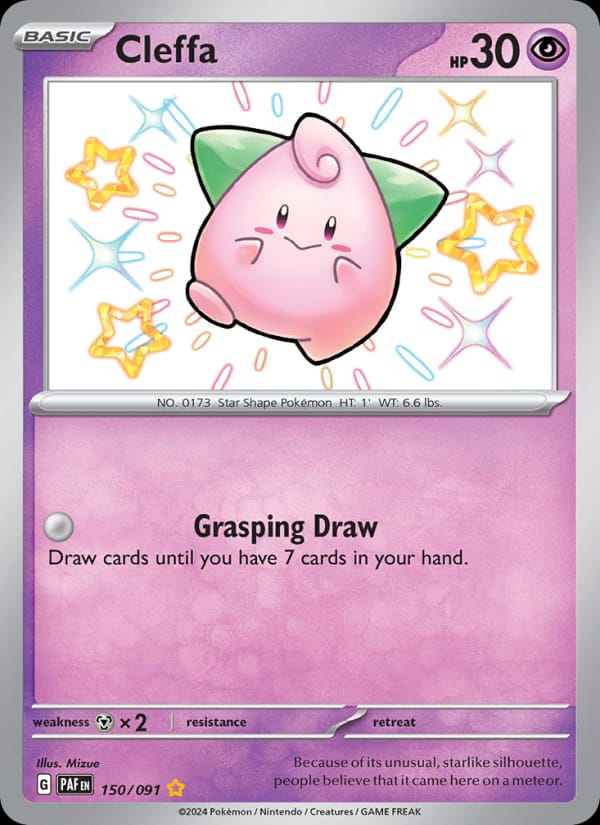 Cleffa 150/091 Paldean Fates Pokémon card
